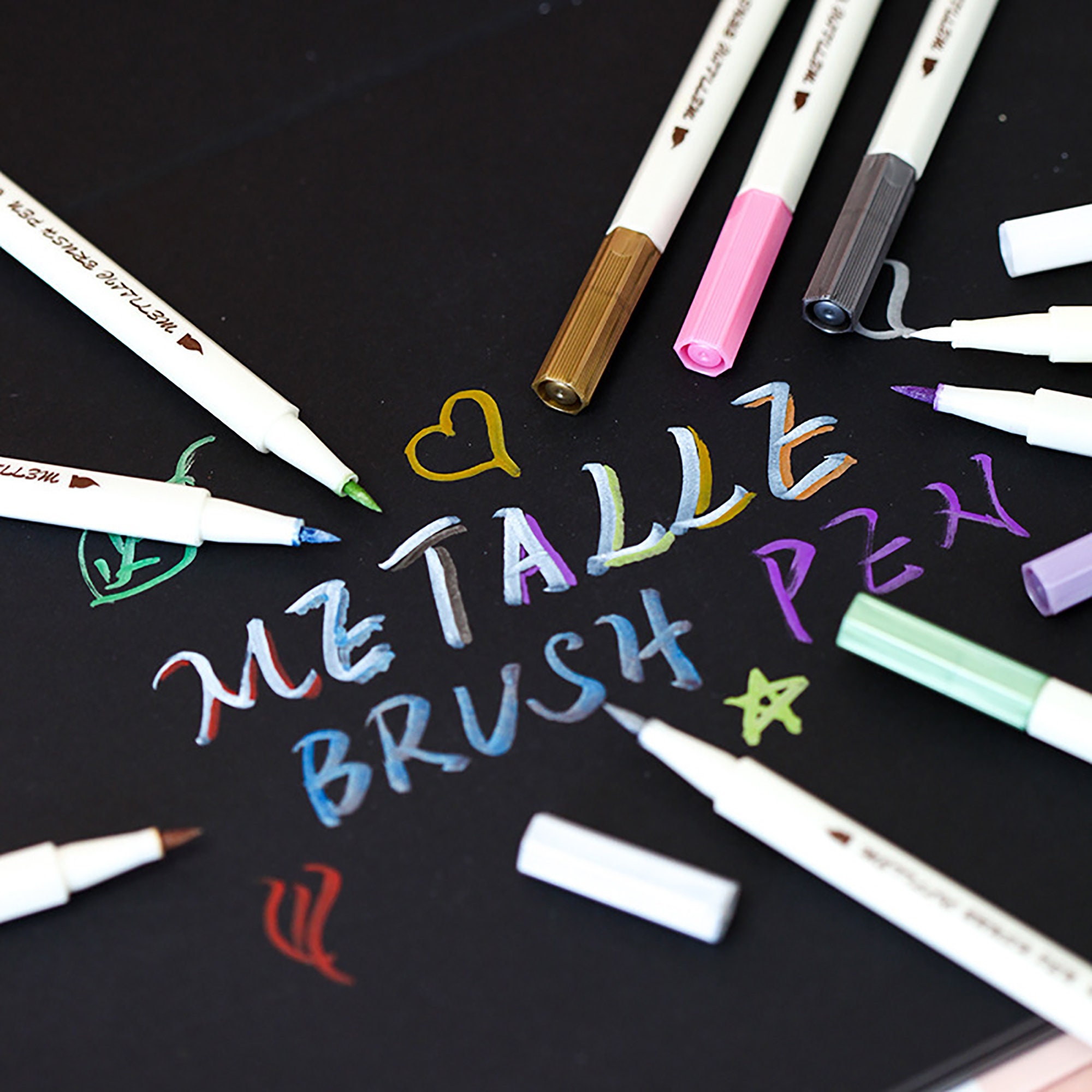 Intensief in beroep gaan pleegouders Metallic Brush Pen Metallic Markers Brush Pens Brush Pen - Etsy