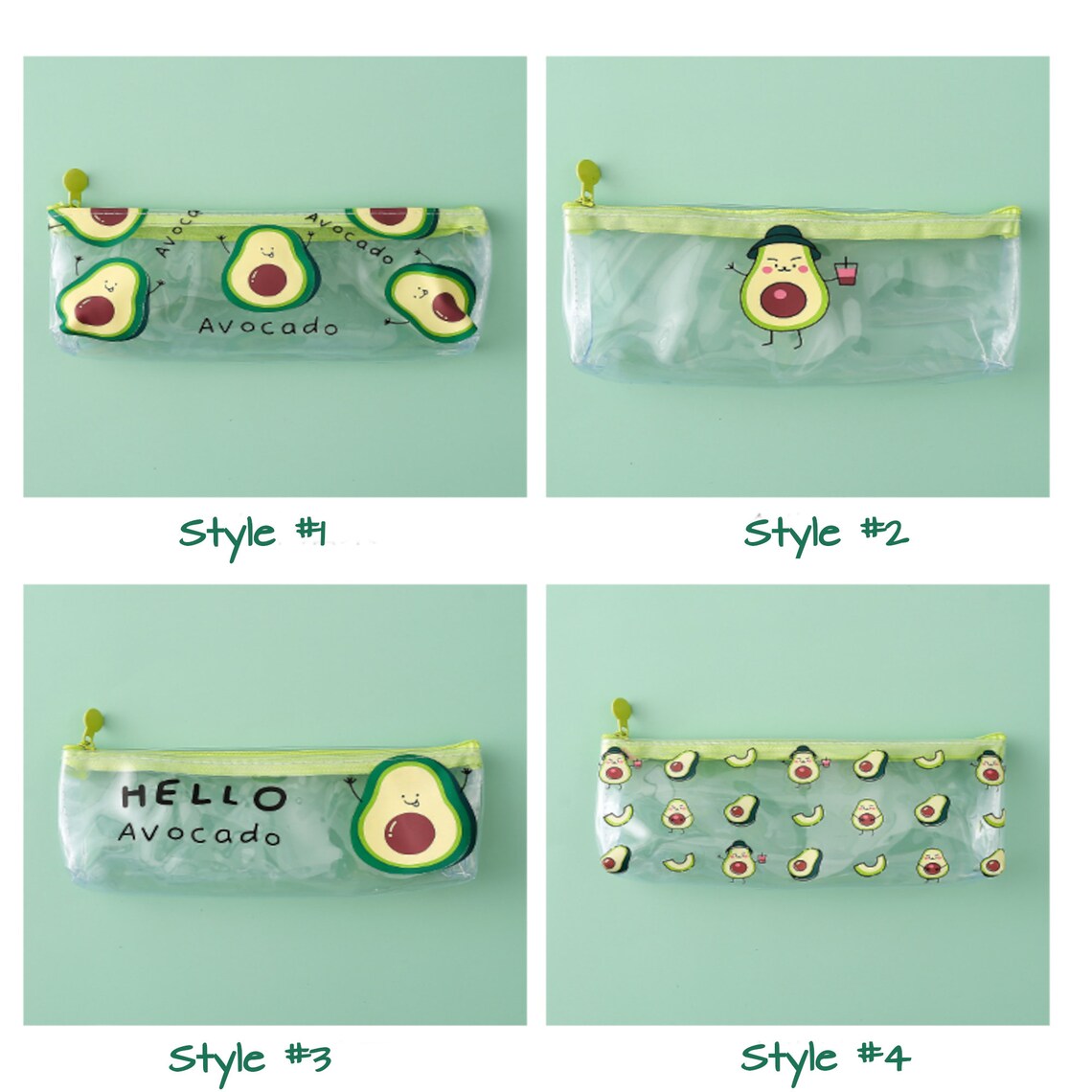 Avocado Pencil Case Zip Pencil Pouch Avocado Stationery Etsy