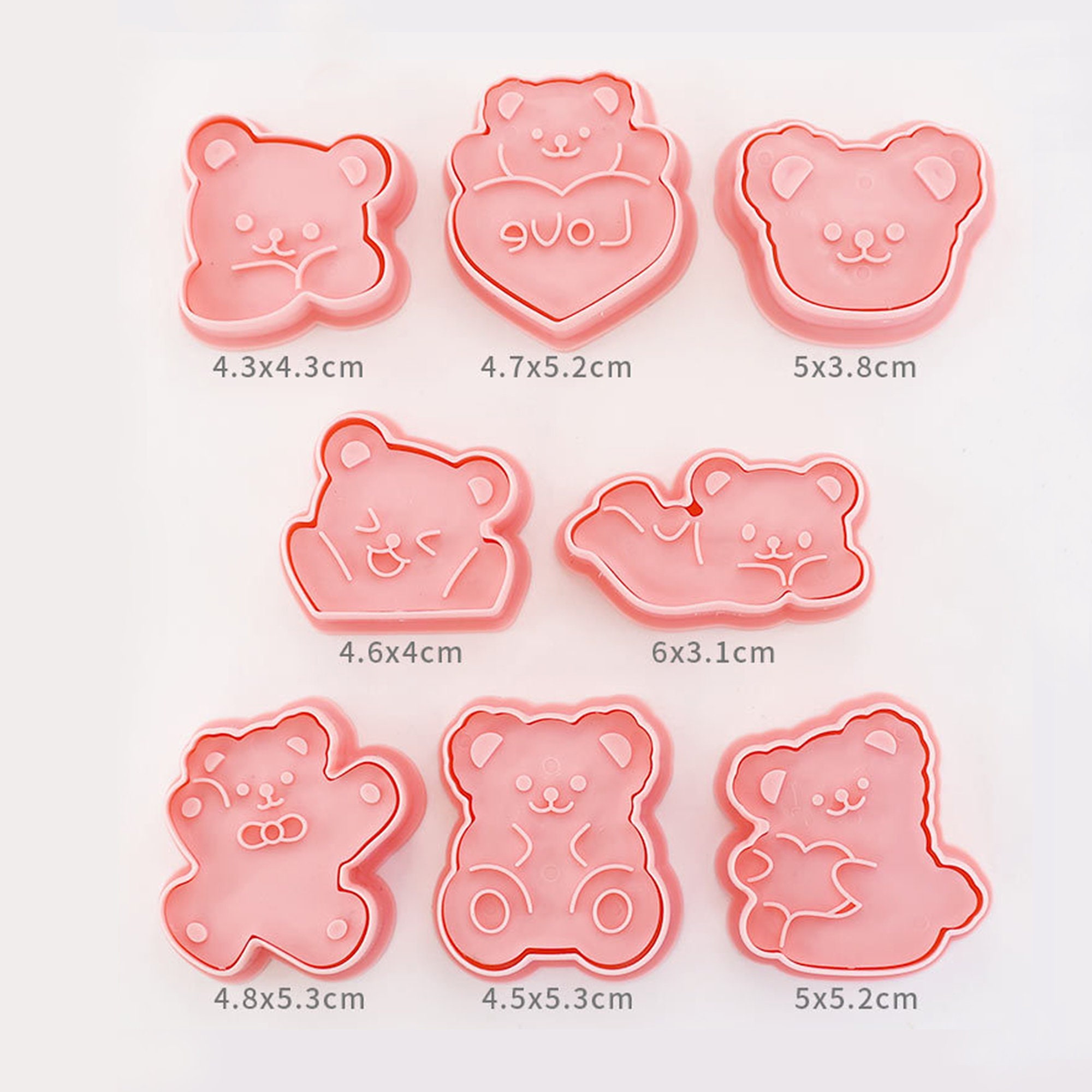 Bakell Stitched Teddy Bear Silicone Mold | 2.5x2 Inches, Pink