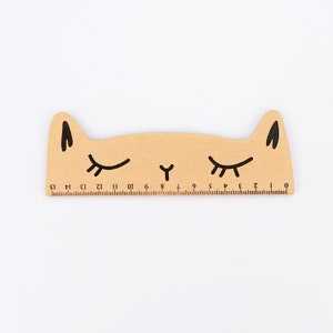 Cat Wooden Ruler, Cute Ruler, School Supplies, Kawaii Stationery image 5