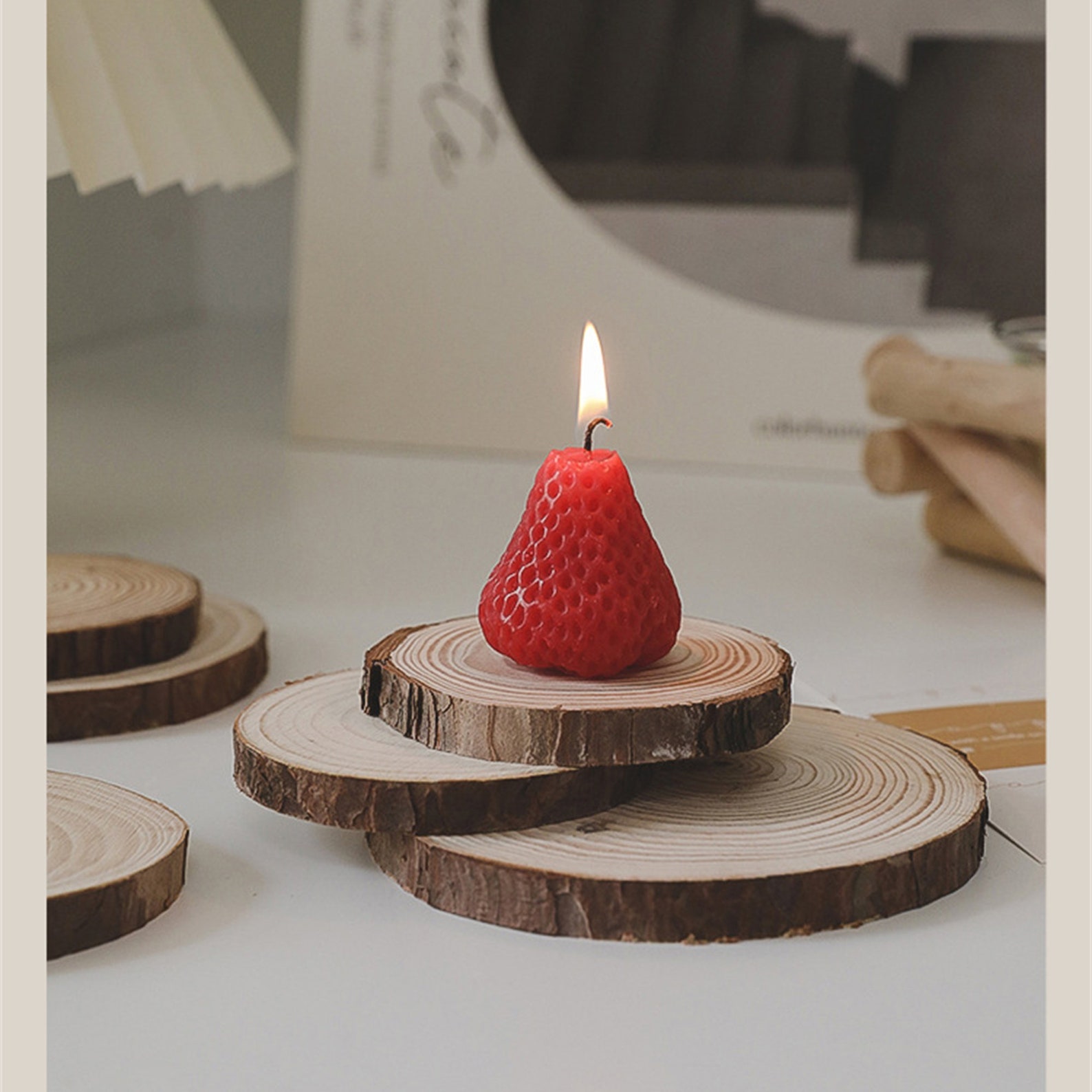 Natural Wood Candle Tray Wooden Cnadle Plate Wooden Branch Etsy UK
