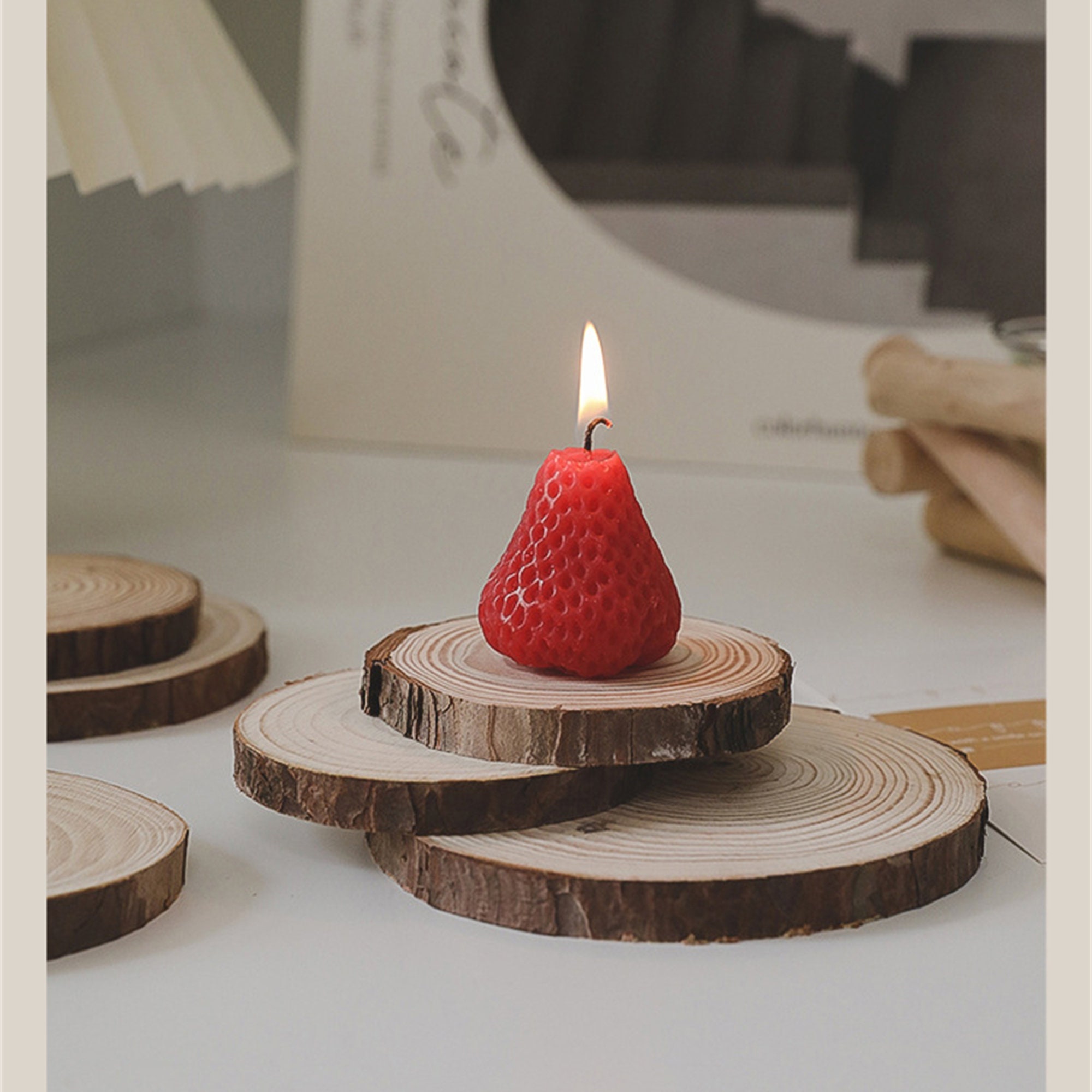 Natural Wood Candle Tray Wooden Cnadle Plate Wooden Branch Etsy UK