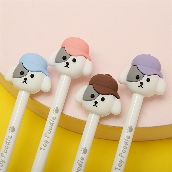 Poodle Pens, Cute Dog Pens, Retractable Animal Pens, Animal Stationery, Pet Pens, Kawaii Stationery, School Supplies, 1 pc