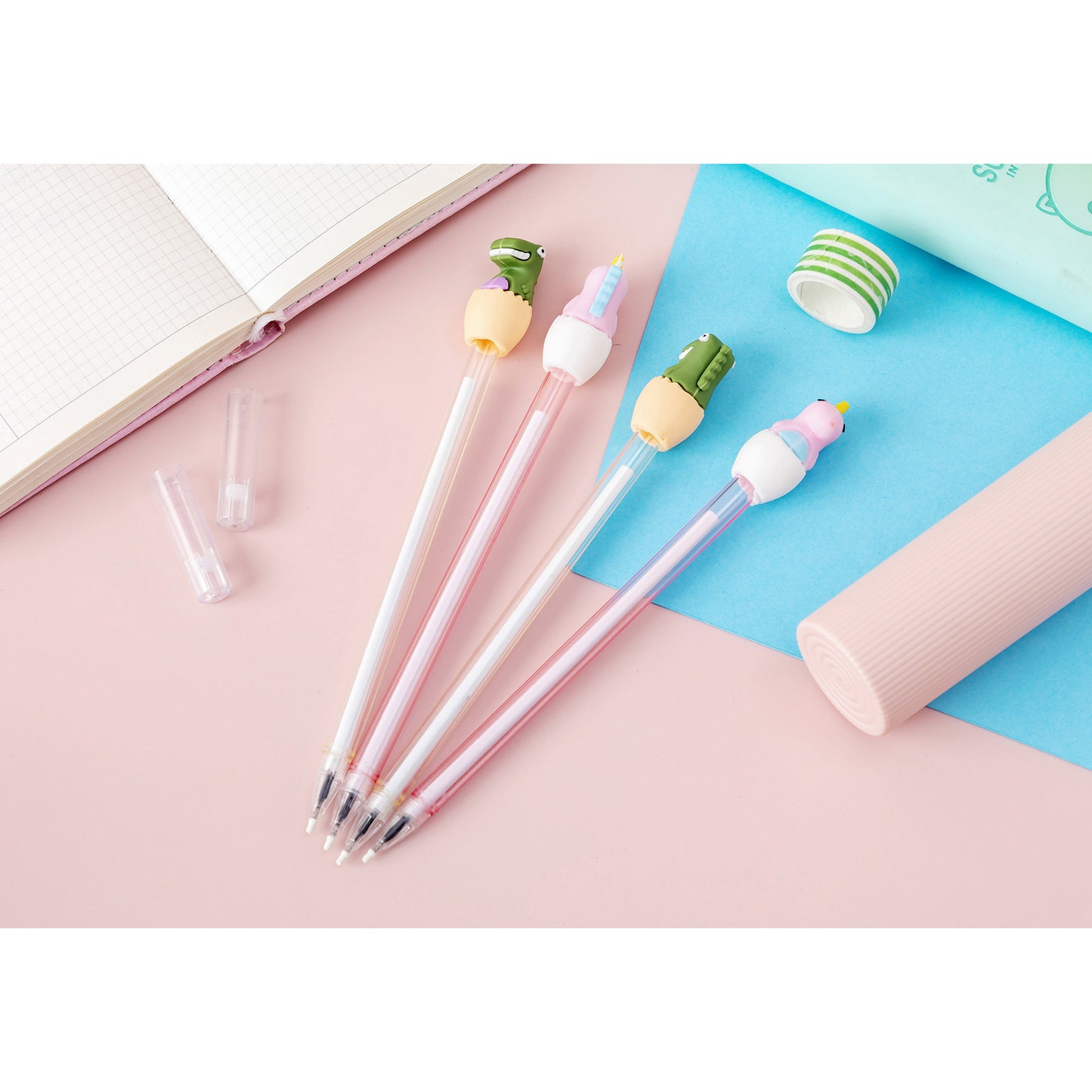 Mr. Wonderful Penna Luminosa A Forma Di Dinosauro - Triceratopo Divertente - Foto 10