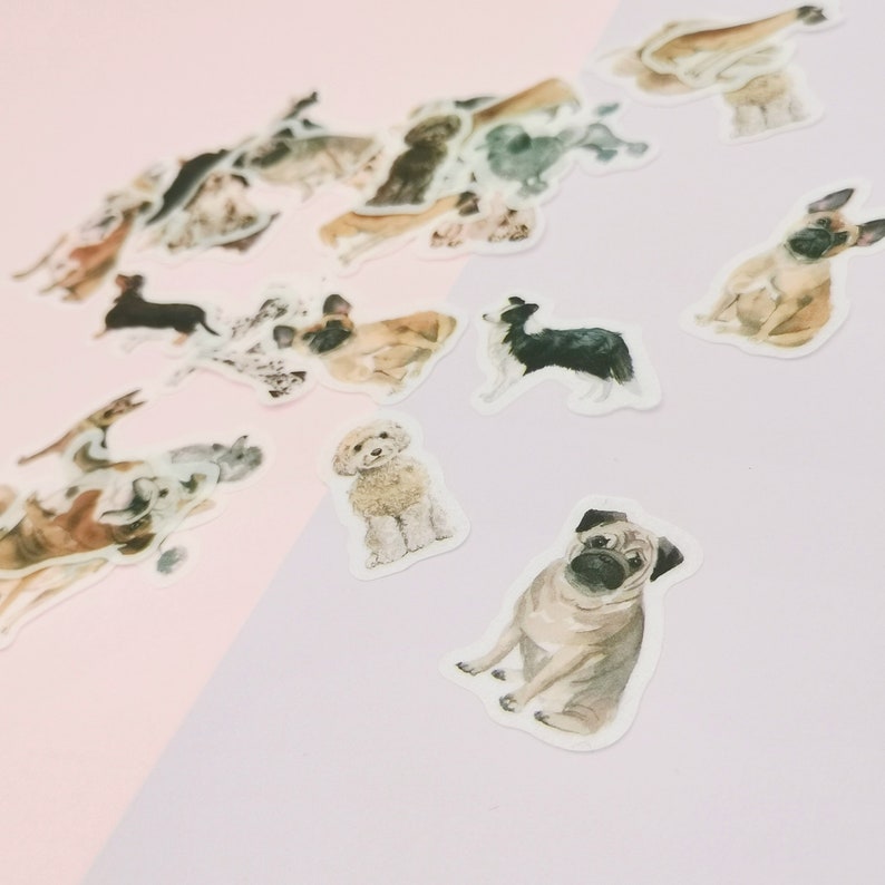 Dog Sticker Pack Dog Breeds Stickers Pet Stickers Animal Etsy UK