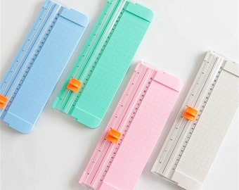 Paper Cutter, Paper Guillotine, Small Guillotine, Cute Paper Cutting Board, Paper Trimmer, Paper Cutter with Ruler, Blades Available, 1pc