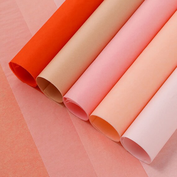 Vibrant Tissue Paper, Orange Shades Tissue Paper, Soft Pink Tissue