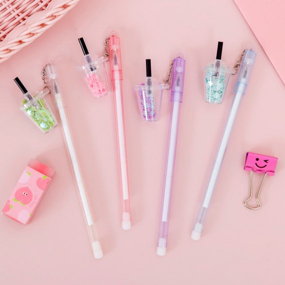 Milkshake Pens, Charm Pens, Drink Pens, Novelty Pens, Sparkly Pens, Back to  School Stationery, Cute School Supplies, Party Bag Gifts 
