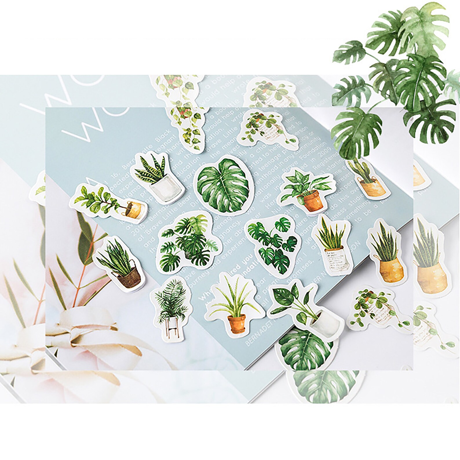 Plant Sticker Pack Foliage Stickers Leaf Stickers 45 Pcs Etsy UK