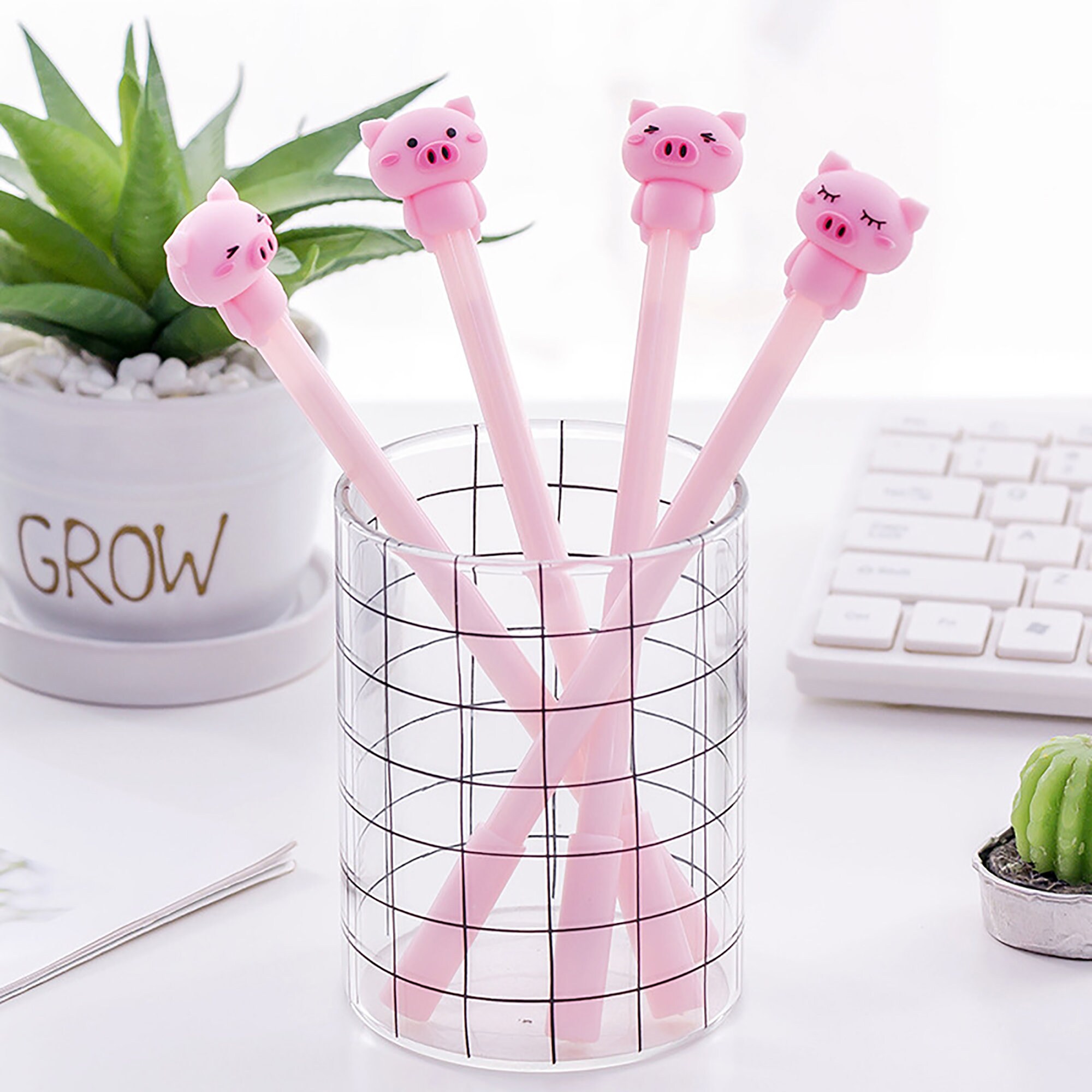 Cute Piggy Pen Animal Pens Animal Stationery Pink Pig Etsy UK