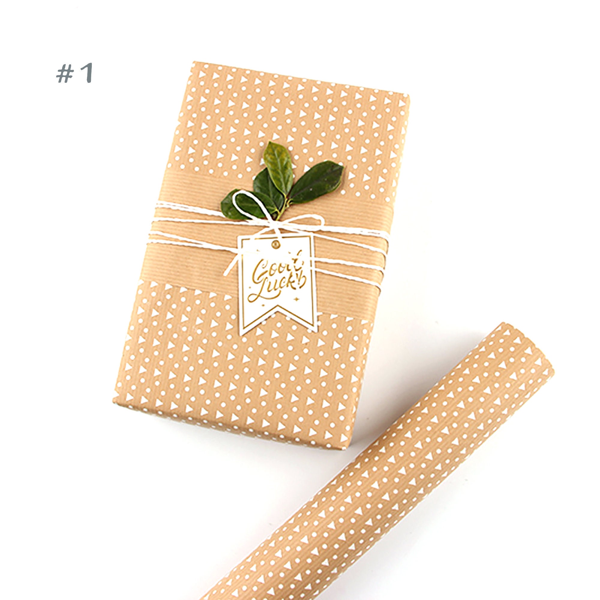 Kraft paper for gift wrapping Ecocarta Botanica 65g m2 roll 70cm x