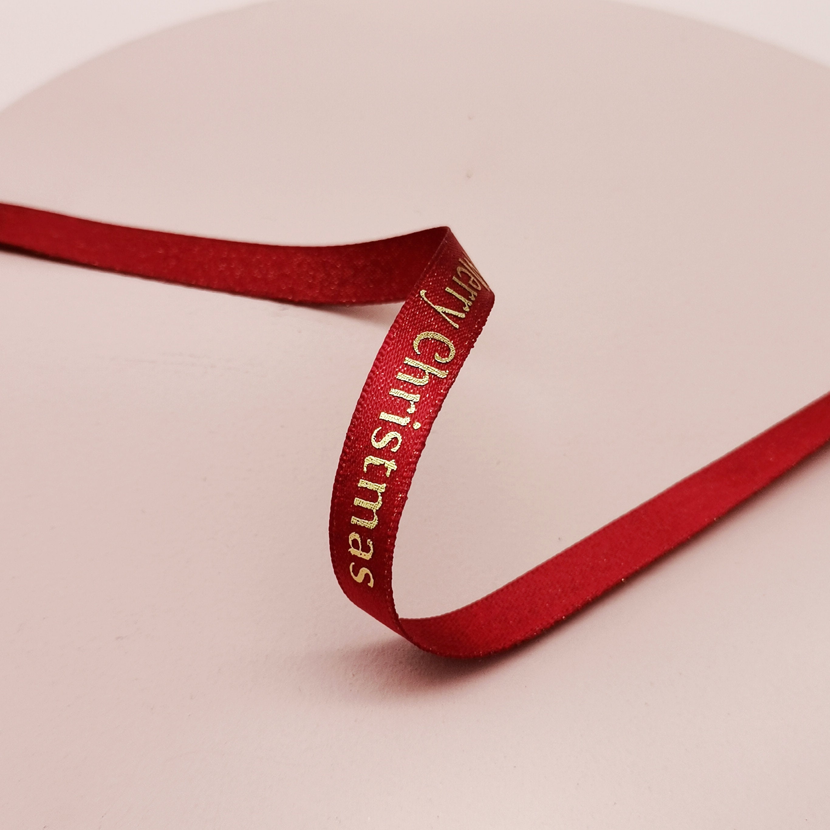  Christmas Ribbon for Gift Wrapping, Thin Christmas