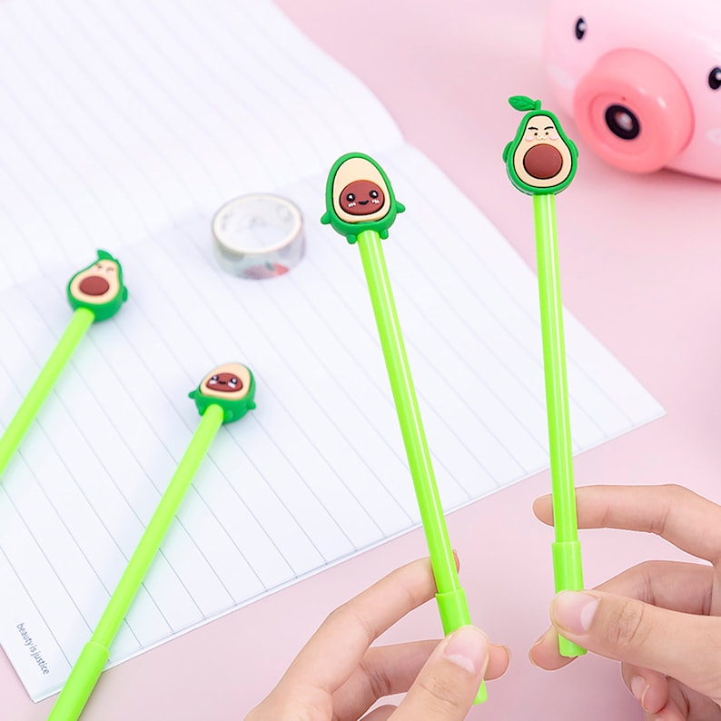 Cute Avocado Pen Food Pens Novelty Pens Avocado Stationery Etsy UK