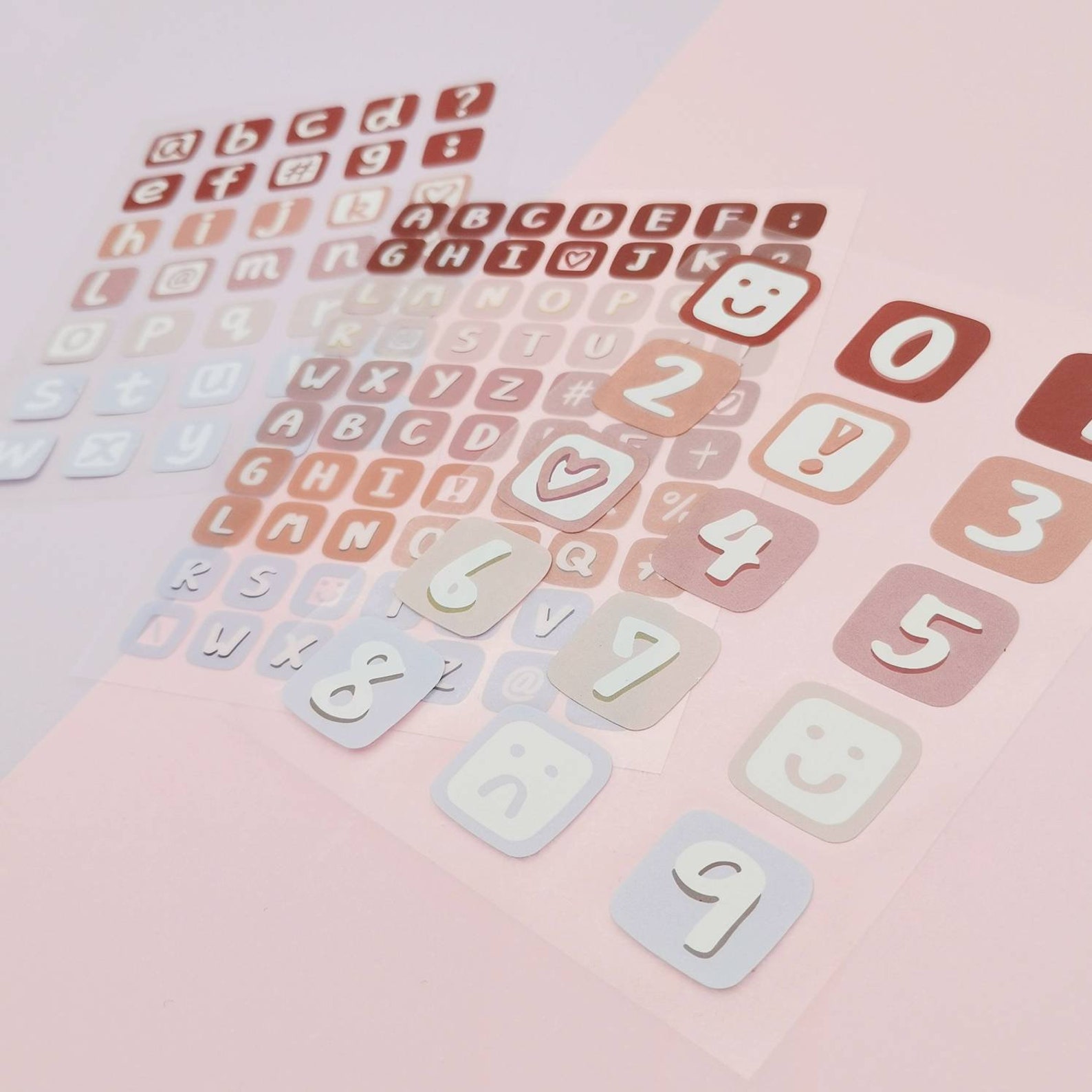 Letters and Numbers Stickers Alphanumeric Stickers Text Etsy