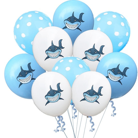 Shark Balloons, Boys Birthday Party Decor, Kids Party, Shark Theme Party  Decor 