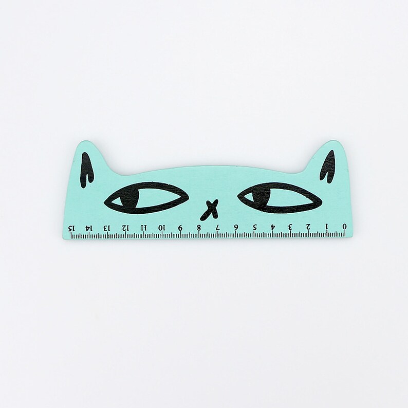 Cat Wooden Ruler, Cute Ruler, School Supplies, Kawaii Stationery image 4
