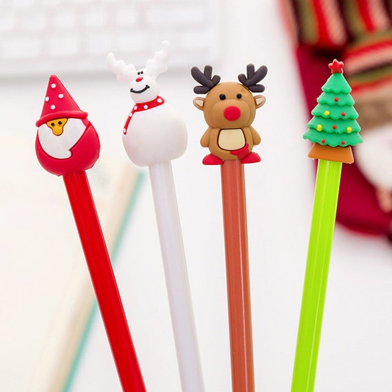 Novelty Pen Christmas Gel Pen Stocking Filler Office Party Black Pen