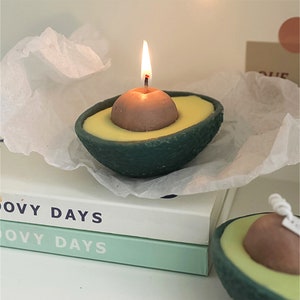 Handmade Avocado Shaped Candle, High Quality Scented Candle, Housewarming Gift image 3