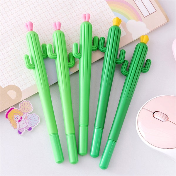 Stylo cactus, stylo végétal, stylo nouveauté, papeterie cactus, fournitures scolaires