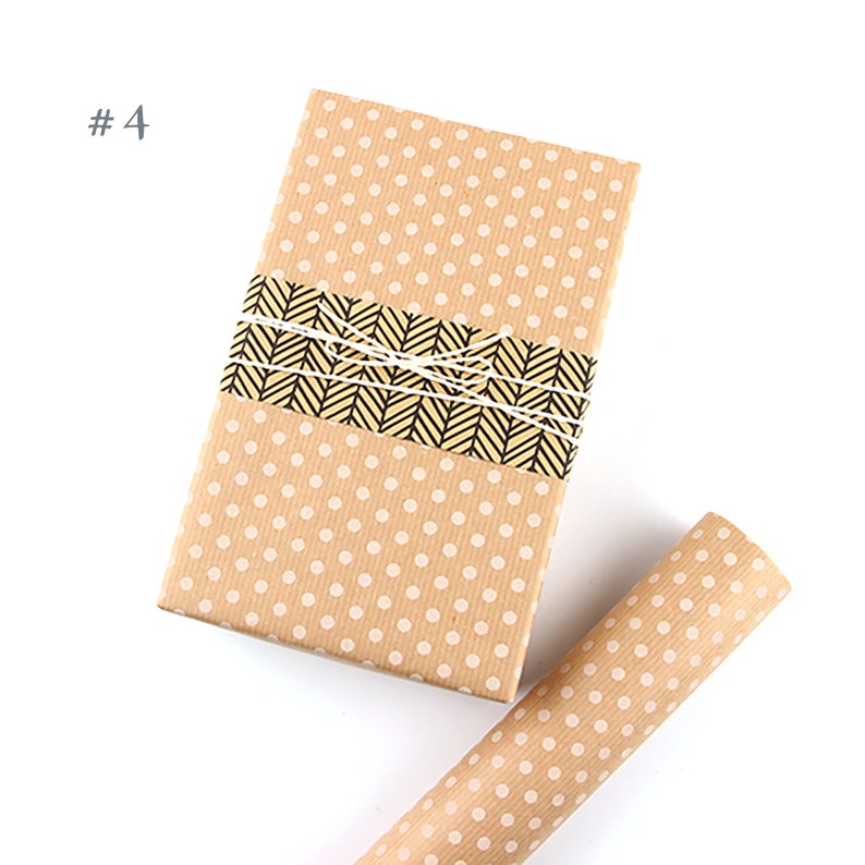 Kraft Brown Wrapping Paper Recyclable Patterned Wrapping Etsy UK