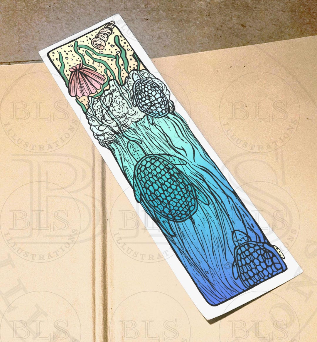 Sea Turtles Printable Bookmark-virtual Study Aid - Etsy UK