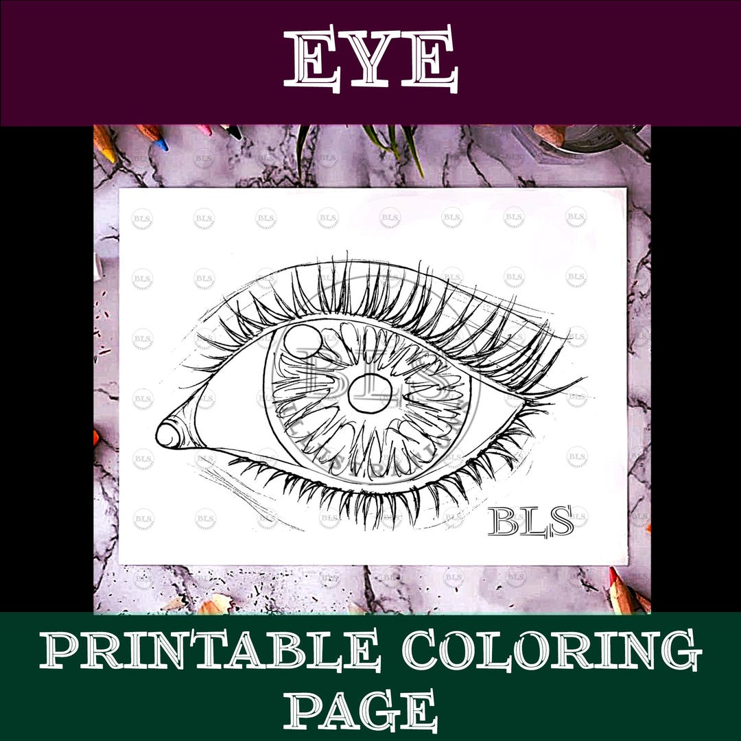 Adult Coloring Page-eye Printable Coloring-coloring Page-line Art ...