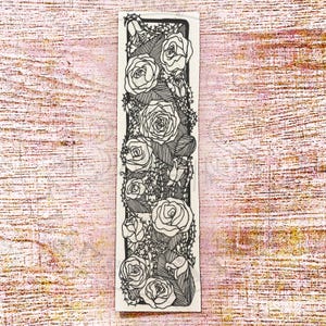 Digital Bookmarks-floral Printable Coloring Bookmarks Bundle-virtual ...