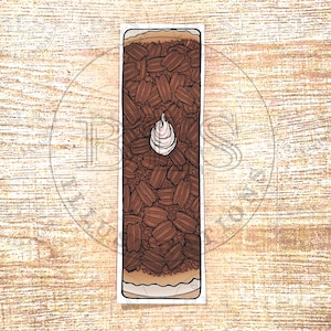 Pecan Pie PDF Bookmark PNG-Printable Book Mark PDF-Digital Stationary-Reader Gift-Book Lover Baker Gift-Foodie Journal Page Saver