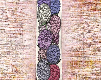 Hydrangeas Bookmark-Floral Book Mark-Printable Bookmark-Eco Digital Page Saver-Spring Flowers Stationery-Reading Accessory Gift-Ebook PNG