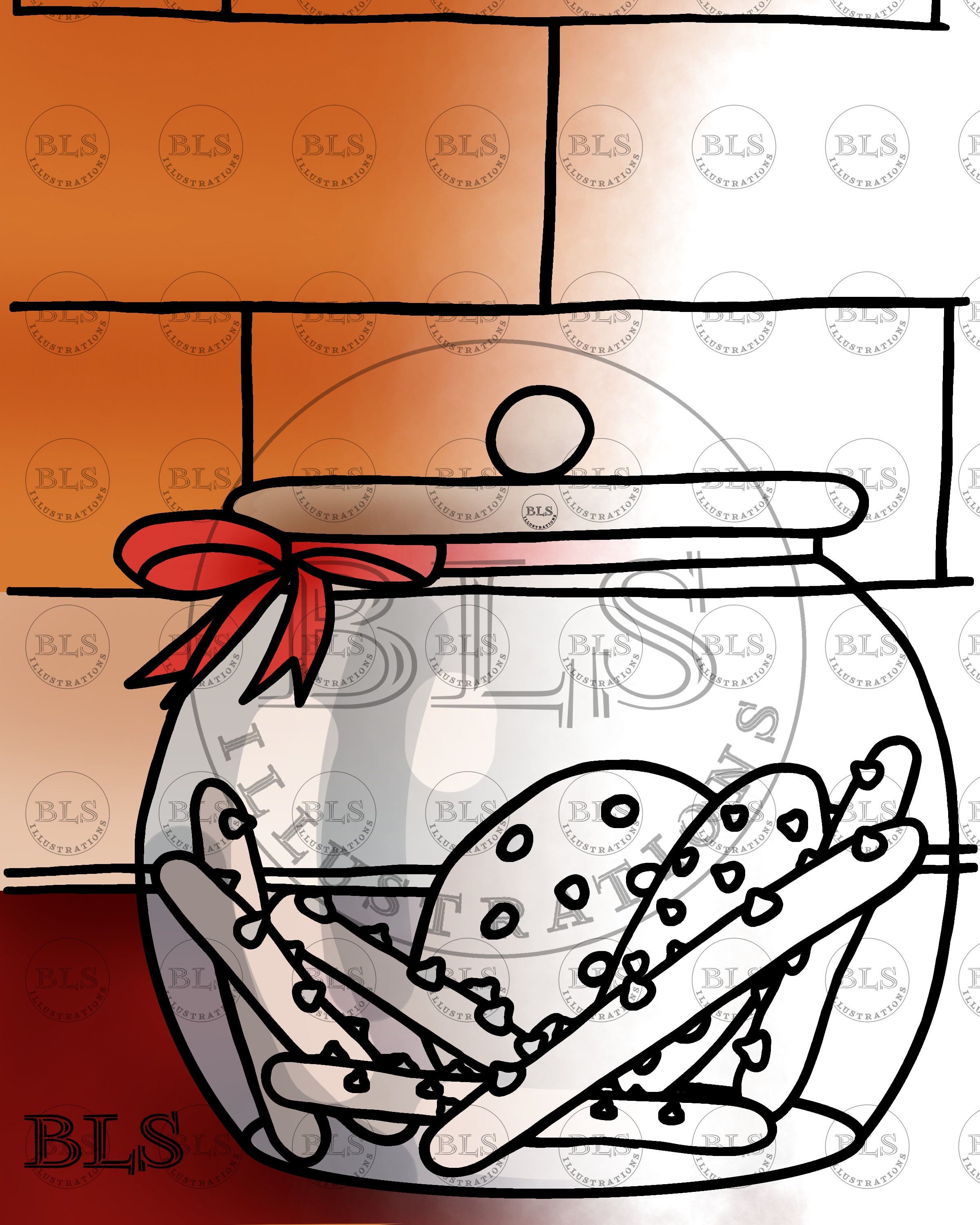 Cookie Jar Printable Coloring Page Digital Download Coloring Page for ...