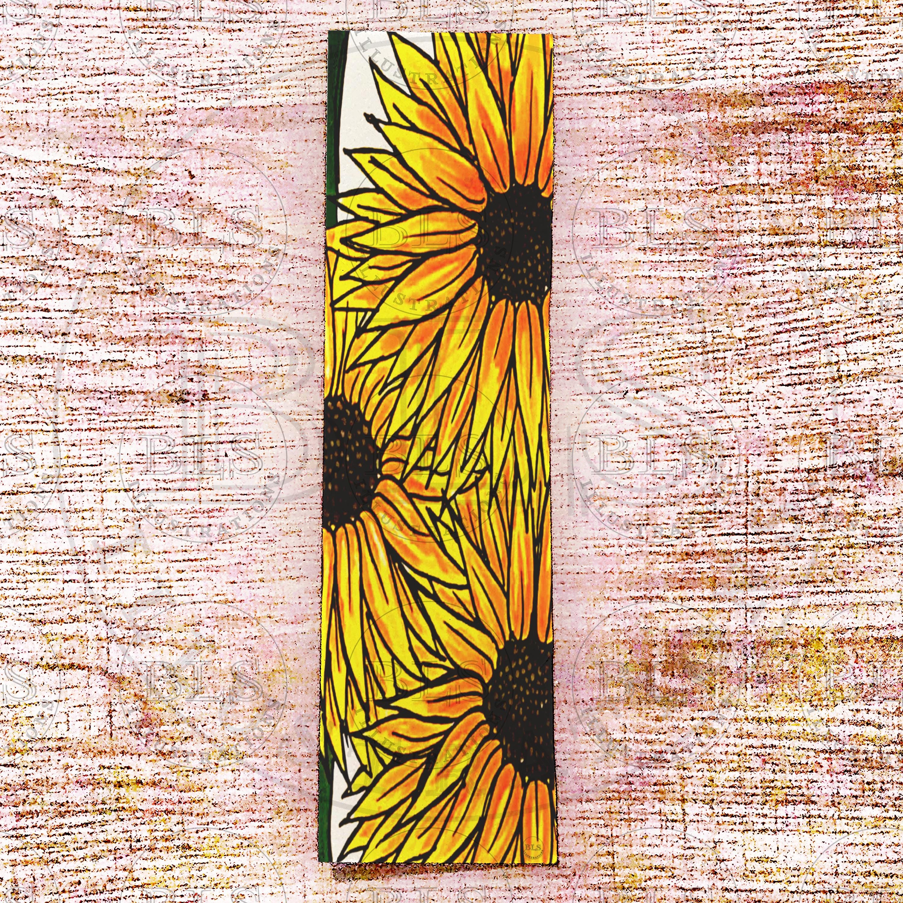 Sunflowers Bookmark-printable Bookmark-virtual PNG Bookmark-reading ...