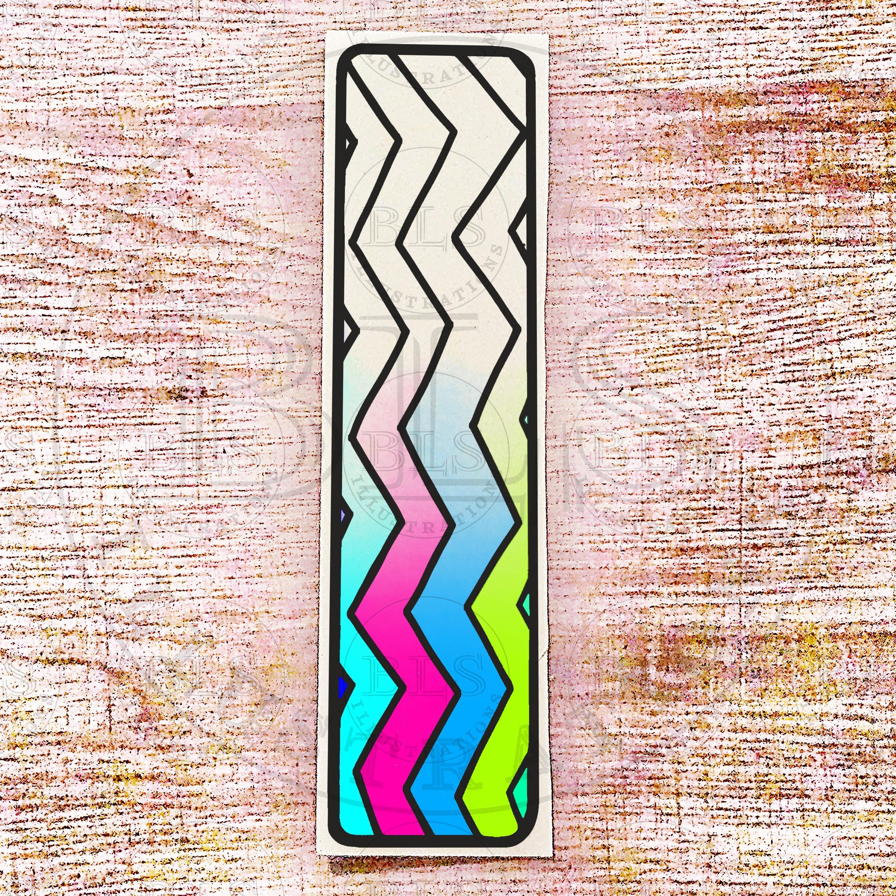Chevron Printable Coloring Bookmark-virtual Study Aid - Etsy