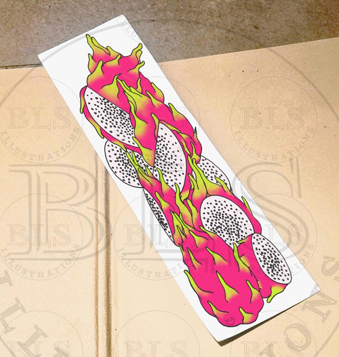 Digital Bookmark-dragonfruit Printable Bookmark-instant Download ...