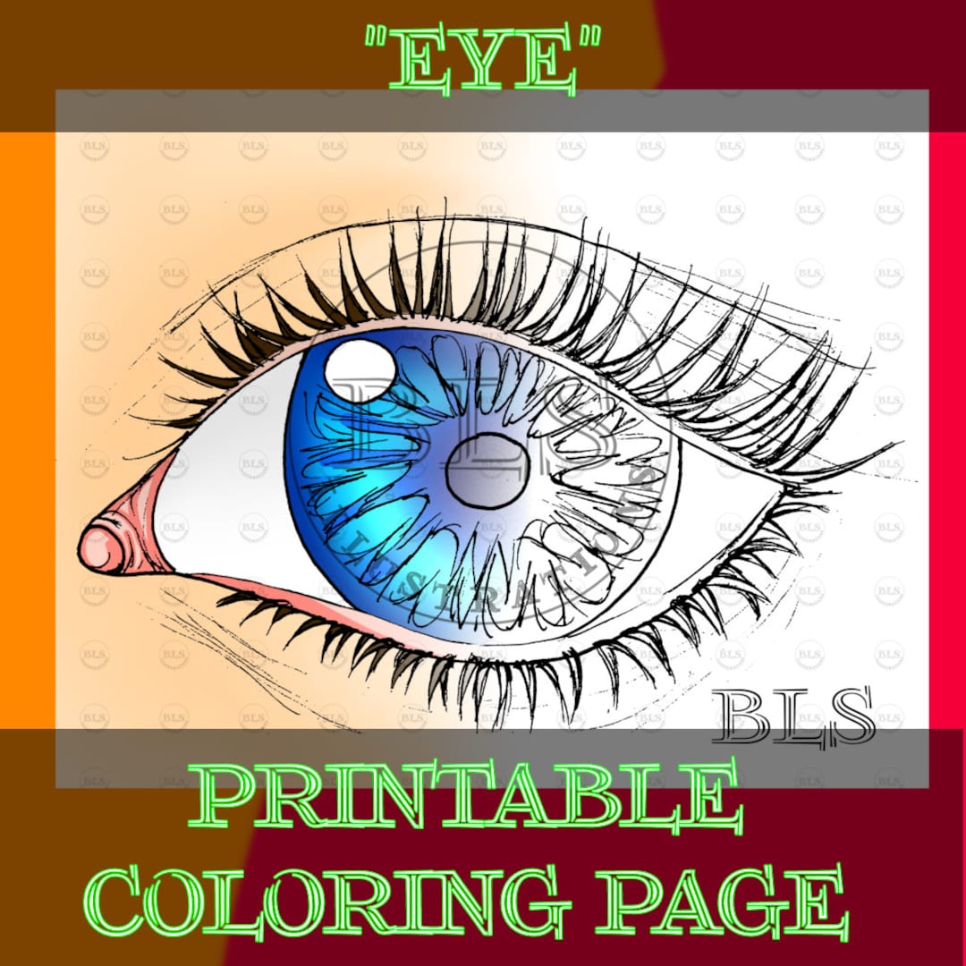 Eye Printable Coloring Page Adult Coloring Sheet Coloring Page for ...
