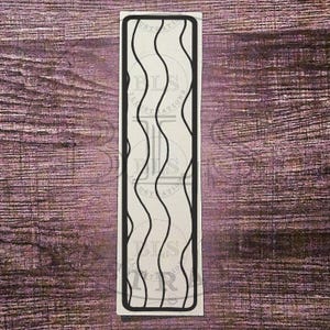 Waves Bookmark PNG-Printable Coloring Page Saver-Virtual Study Aid-Digital Bookmark-Reading Accessory-Book Lover Gift-Scrapbook Supply