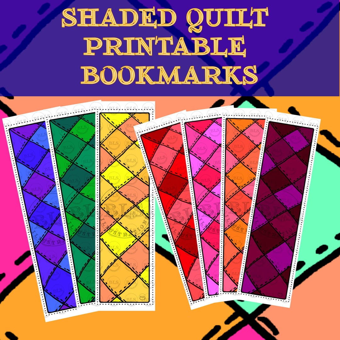 Cozy Quilt Bookmarks-printable Bookmarks Bundle-virtual Bookmarks ...