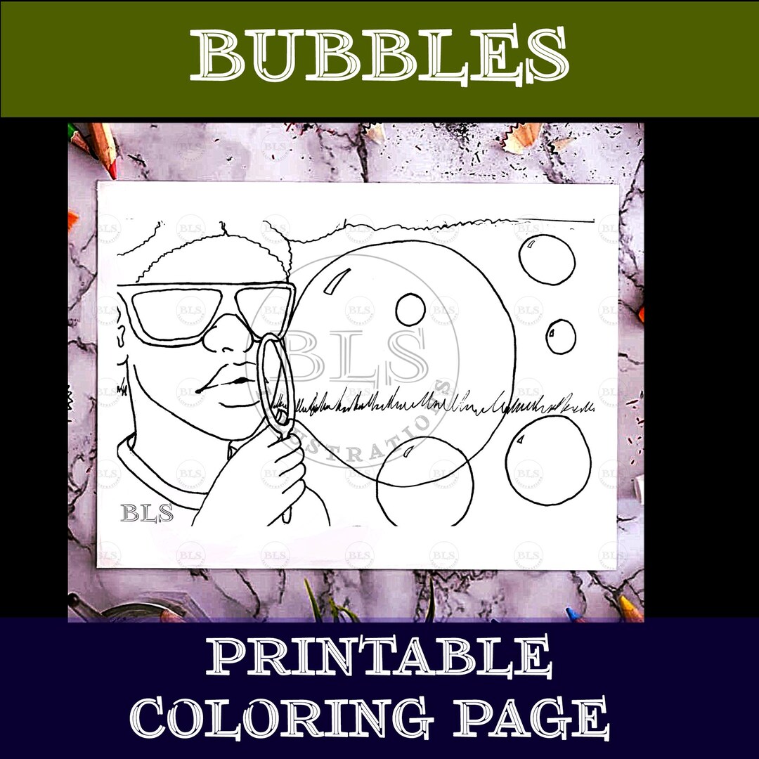 Spring Color Bubbles Coloring Pages Coloring Page-bubbles Printable Coloring- Summer Indoor Activity-spring ...