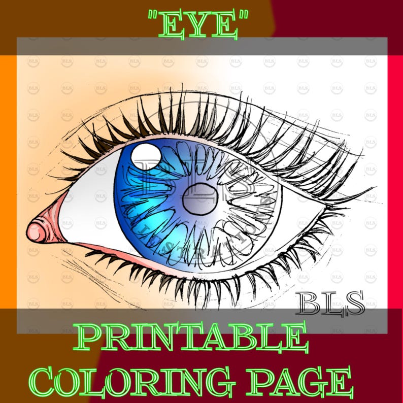 Adult Coloring Page-eye Printable Coloring-coloring Page-line Art ...