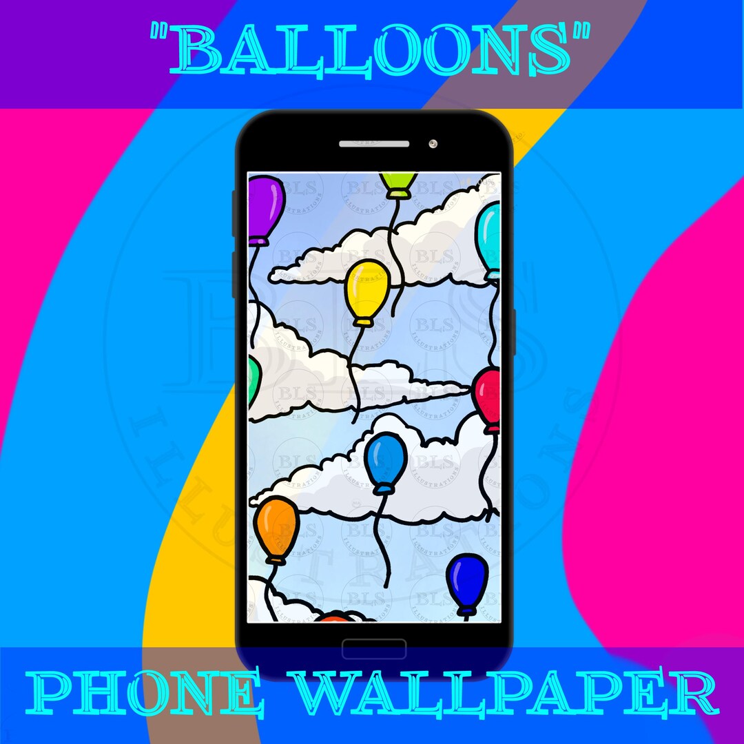 Balloons Phone Wallpaper Lock Screen Android Wallpaper Digital Download