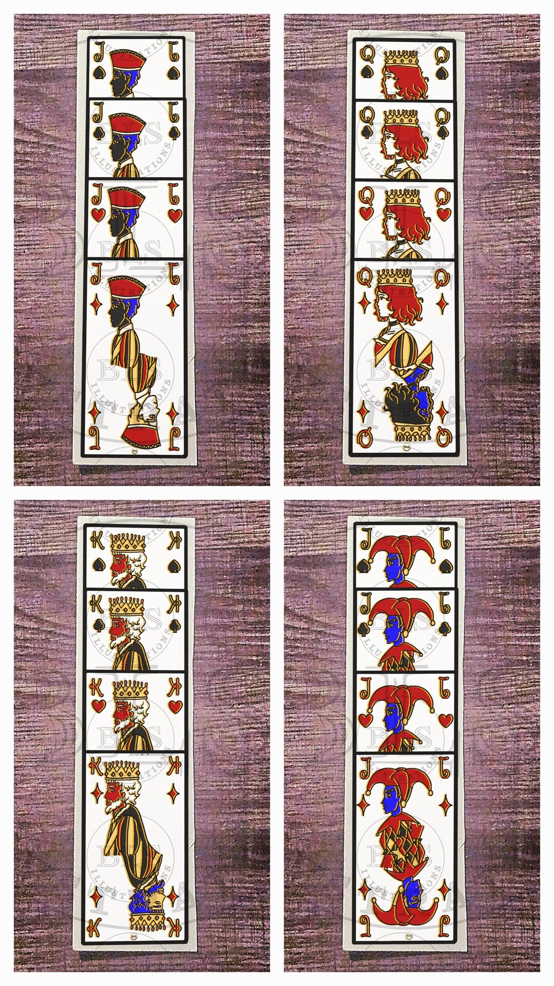 Virtual Bookmarks Set-solitaire Printable Bookmarks Bundle - Etsy
