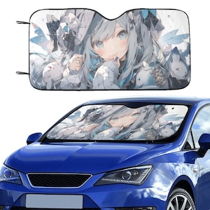 Anime Foldable Car Windshield Sun Shades Fit 51x27.5 in Universal Car Truck  SUV Keeps Your Vehicle Cool Car Accessories Decorate