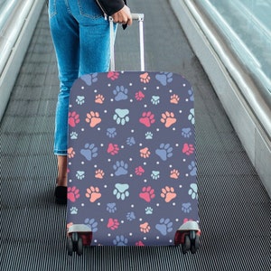 Leuke Poot Print Bagagehoes, Huisdieren Katten Honden Esthetische Print Koffer Tas Protector Travel Designer Gift