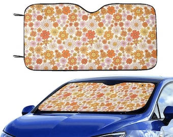 Windshield Sun Shade Hippie Vintage Car A Mini Van with Peace Sign Vehicle Cool Protect Your Car from Sun Heat & UV Ray Visor Protector 130x70cm Windshield Sun Shade Hippie Vintage Car A Mini Van with Peace Sign Vehicle Cool Protect Your Car from Sun Heat & UV Ray Visor Protector 130x70cm