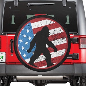 Spare Tire Cover Compass Hide and Seek World Champion Bigfoot Wheel Covers  Fit for SUV accessories Trailer RV Accessories and Many Vehicles 