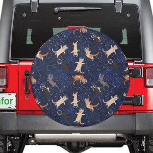 Galaxy Katzen im Weltraum Spare Reifenabdeckung, Kätzchen Konstellation Rad Zubehör Einzigartige Back-up-Kamera Loch Anhänger Rückseite Extra Hinten RV Camper
