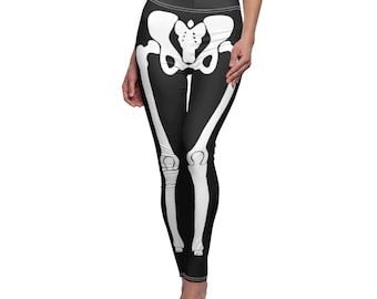 Skeleton Leggings Women, Halloween Bones Goth Printed Yoga Pants Graphic Workout Fun Costume Designer Junior Skinny Tights Gift