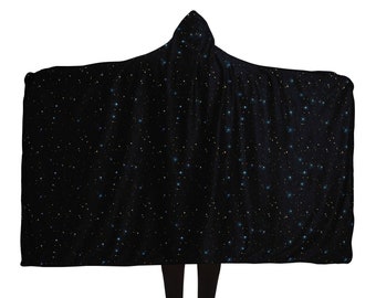 Constellation Stars Kapuzendecke, Galaxy Universe Starry Sherpa Fleece Weich, flauschig, warm, Erwachsene Männer Frauen Kinder große tragbare Kapuze
