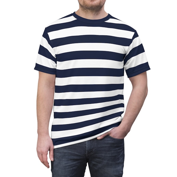 WIDE STRIPED FLEECE T-SHIRT main image 0