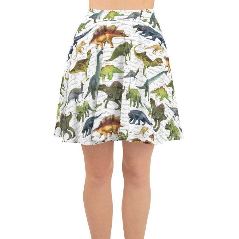 Multi-Colored Dinos - Womens Dinosaur Skirt main image 0