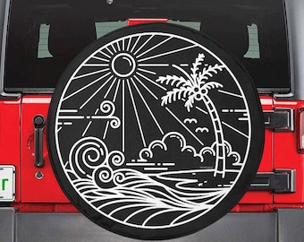 American Flag Eagle Leather Spare Tire Cover With Backup Camera Hole Universal